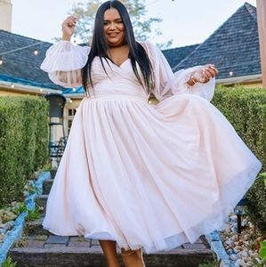 Tiered Puff Sleeve Dress